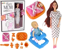 Lelle ar gariem matiem un piederumiem bērniem