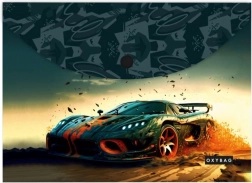 Dokumentu mapīte ar spiedpogu A4 ar CAR motīvu