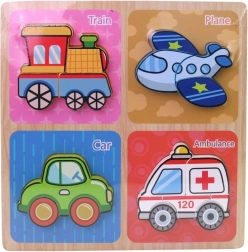 Koka puzle Transportlīdzekļi 30 x 30 cm