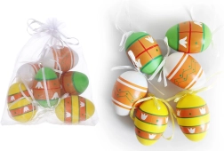 Dekoratīvas plastmasas krāsotas olas 6 cm