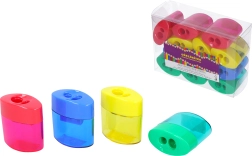 Divu zīmuļu asināmā ar caurspīdīgu tvertni