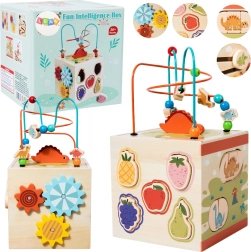 Koka Montessori sensorā izglītojošais kubs