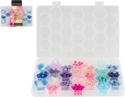 Plastikāta krāsainas krellītes ar aukliņu kastītē