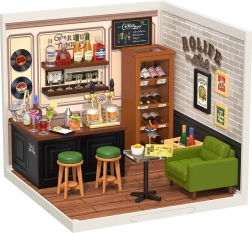 Rolife Miniature House Pub Cheers – DIY Kit with LED Lighting