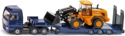 Siku kravas automašīna MAN ar zemgrīdas piekabi un riteņu iekrāvēju JCB 1:87