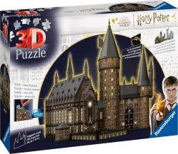 Ravensburger 3D puzle Hogwarts Lielā zāle – nakts izdevums