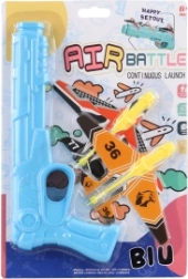 Launcher pistol with mini airplanes
