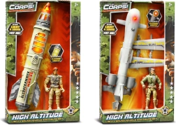 The Corps! military playset with rocket or drone, light and sound effects