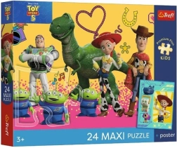 Maxi Premium Plus puzle bērniem Toy Story – rotaļlietas un draugi, 24 detaļas