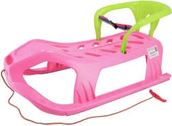 Plastmasas ragaviņas ar atzveltni Baby Mix Snow Star rozā