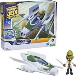 Star Wars Jedi pilota transportlīdzeklis ar figūriņu un gaismas zobenu