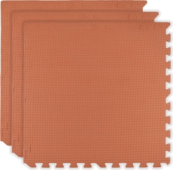 Putas paklājs HUMBI 180 × 60, lieli ūdensizturīgi puzles gabali, drošs, 3 gab., oranžs