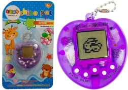 Elektroniskā spēle Tamagotchi violeta ar īsu ķēdīti