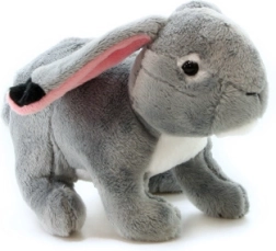Plīša pelēks zaķītis 18 cm