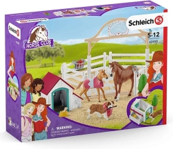 Schleich Horse Club viesojas Appaloosa ķēve ar kucīti Ruby – komplekts ar aploku un būdu
