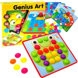 Radoša mozaīka ar krāsainiem tapām bērniem