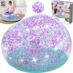 Piepūšams mirdzošs pufs BESTWAY Glitter Dream 112 × 114 × 66 cm