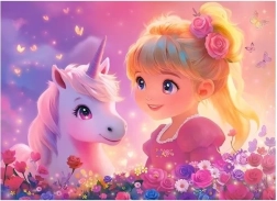 Castorland puzle princese ar vienradzi 100 detaļas