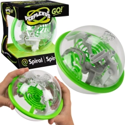 Perplexus Go spirālais 3D labirints – zaļa bumba