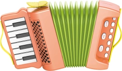 Bērnu izvilkamā harmonika akordeons 23 cm