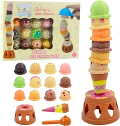 Prasmju spēle Saldējuma tornis – krāsainas bumbiņas, 17 detaļas