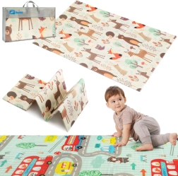 Humbi divpusēja salokāma XPE putu paklājiņš 120 × 180 mežs un ieliņas