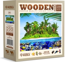 Koka puzle WOODEN CITY Eksotiskā dārgumu sala, 200 detaļas