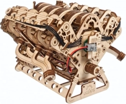 Ugears 3D koka mehāniskā puzle V8 motors