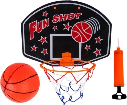 Saliekams mini basketbola komplekts ar paneli, bumbu un pumpi