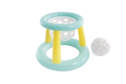 Uzpūšams basketbola grozs baseinam ar bumbu