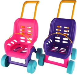 Teddies leļļu ratiņi Buggy Sport rozā–violeti