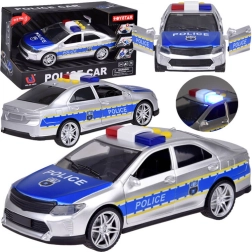 Police car with lights and sounds, opening doors