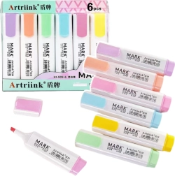 Pasteļkrāsas skolas marķieri, 6 gab.