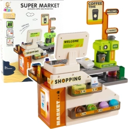 Bērnu kase ar kafejnīcu ar gaismām un skaņām, 70 gab.