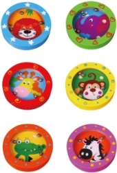 VIGA koka labirints ar dzīvnieciņiem – kabatas līdzsvara spēle