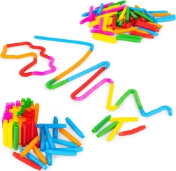 Sensorās pop caurulītes bērniem – antistresa savienojamās trubiņas, 60 gab.