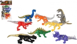 Plastmasas dinozauru komplekts, 8 gab., 14–17 cm maisiņā