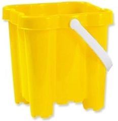 Androni castle-shaped bucket with 4 towers 16 cm – yellow
