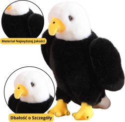 Plīša melnbalts ērglis 25 cm