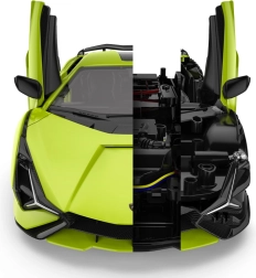 Lamborghini Sian zaļš modelis 1:18 no Rastar - ar tālvadību vadāma automašīna ar virsbūves komplektu