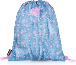 School drawstring shoe bag with dog design