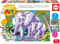 Gleznošana pēc skaitļiem: ziloņi un zebras EDUCA
