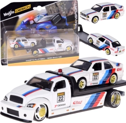 Metāla modelis 1:64 no Maisto – evakuators ar BMW M3 1988