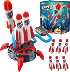 Woopie putu raķešu palaišanas komplekts ar pumpi, 6 raķetes