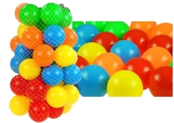 Dry ball pit balls in net 50 pcs 7 cm