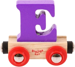 Koka vagons Bigjigs Rail ar burtu E