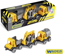 Kid Cars celtniecības auto komplekts 3 gab., plastmasa, 10 cm, WADER