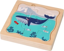 Koka slāņotā puzle Arktikas dzīvnieki