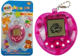 Elektroniskā spēle TAMAGOTCHI rozā ar īsu ķēdīti