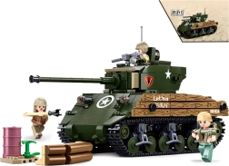 Sluban Army WW2 kaujas tanks M4A3 Sherman komplekts